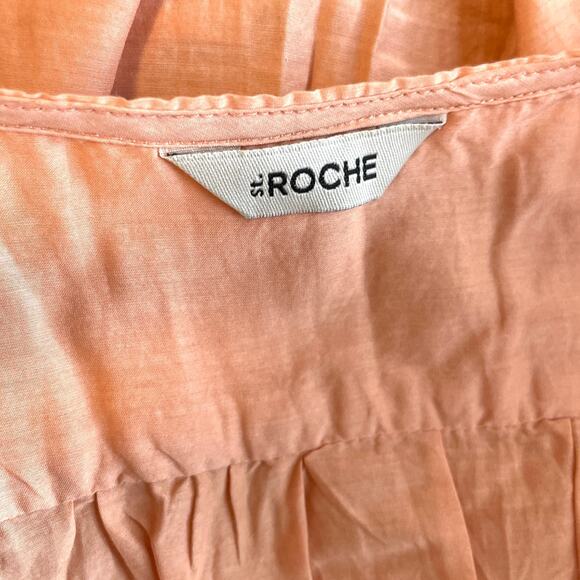 St. Roche Monarch Silk Dip Dye Mini Dress In Praline Wild Rose Black Size 10 New - Picture 12 of 15